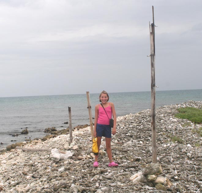3 sticks used to locate wayward dinghy © SW